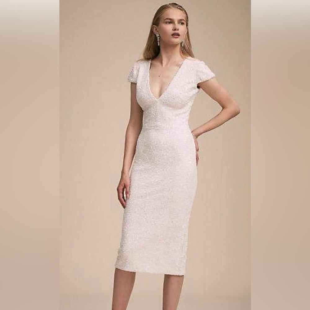White Sequin ‘Dress the Population’ dress